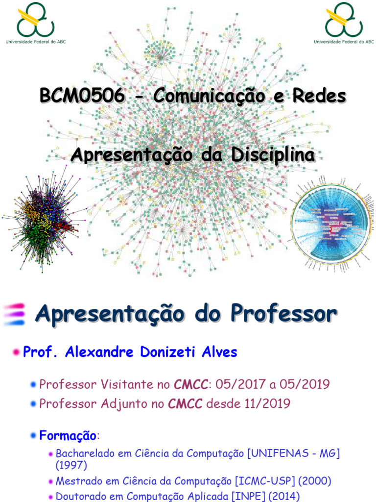 2021-Q3-BCM0506 - AULA 01 - Apresentacao Da Disciplina | PDF | Rede de ...