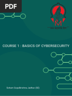 COURSE 1 Basics of Cybersecurity