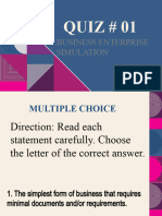 Quiz # 01 B. Simulation