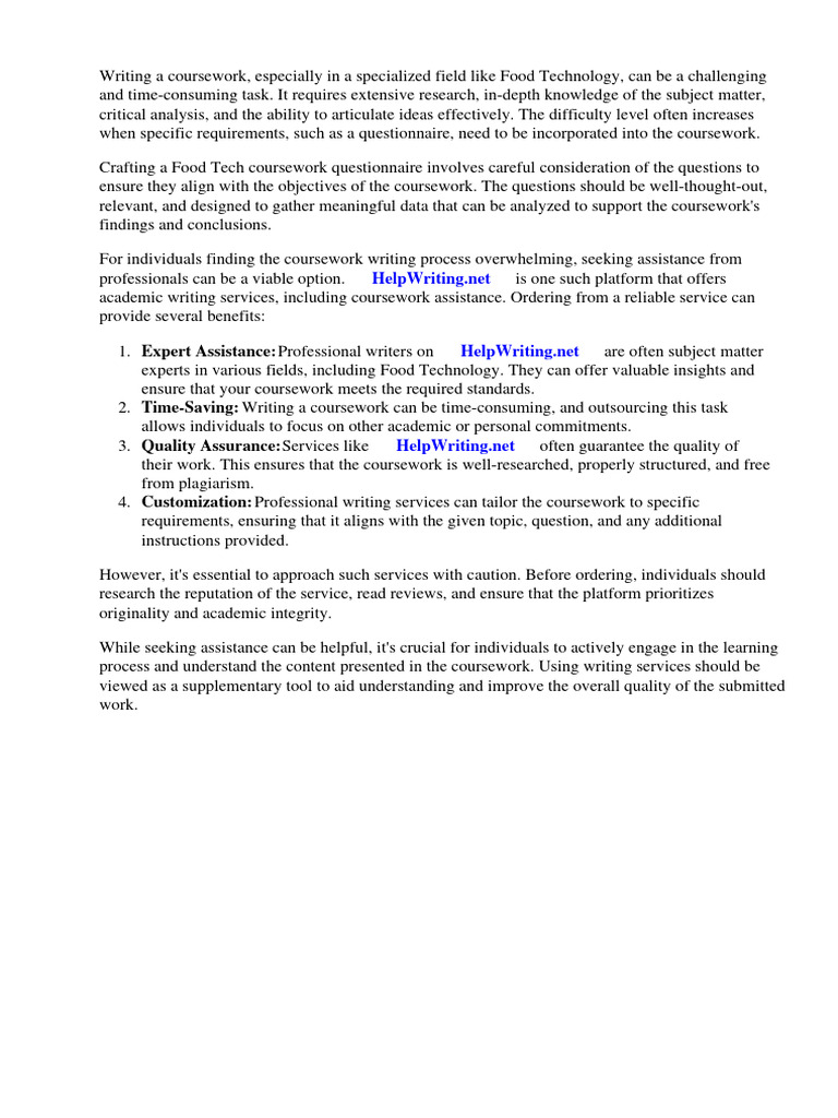 food-tech-coursework-questionnaire-pdf