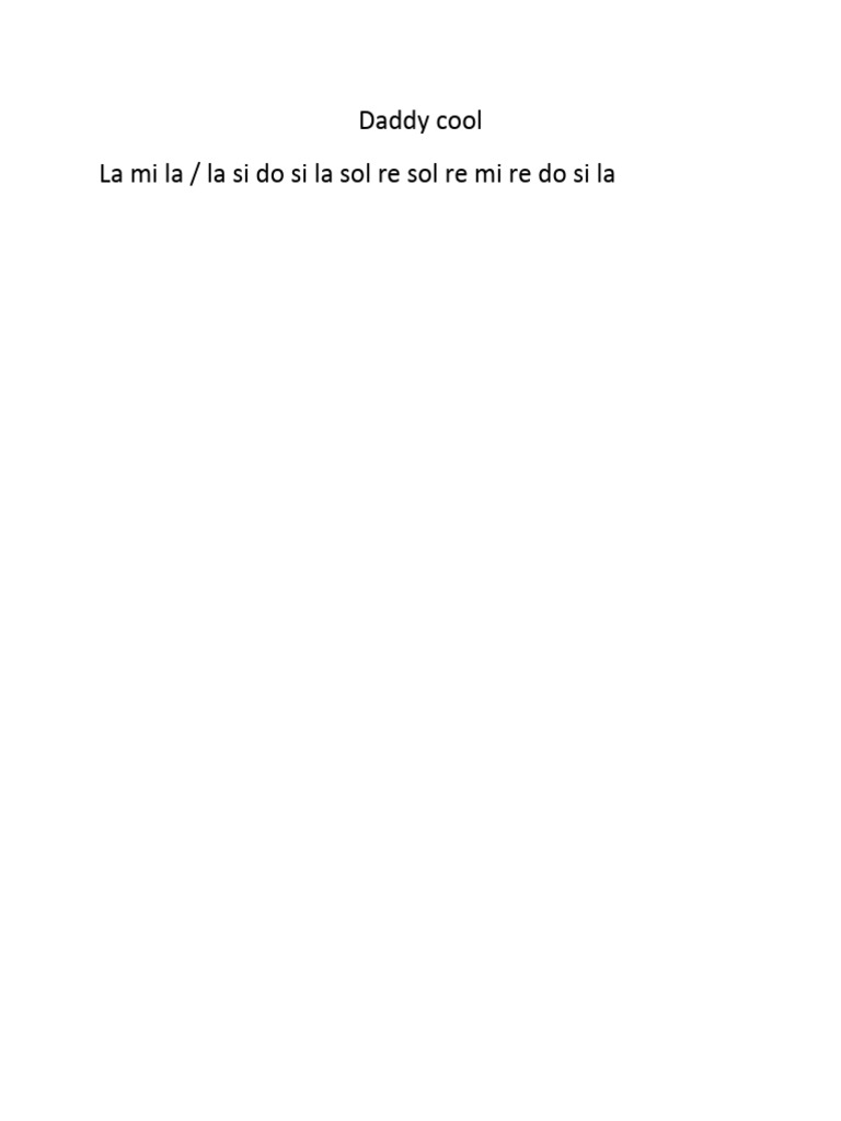 Daddy cool trumpet pdf
