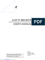LCD TV Receiver: User'S Manual