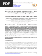 Docu-Go: The Development and Assessment of A Web-Based Barangay Document Requesting System