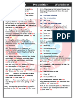 SSC CPO - 2023 Preposition Worksheet