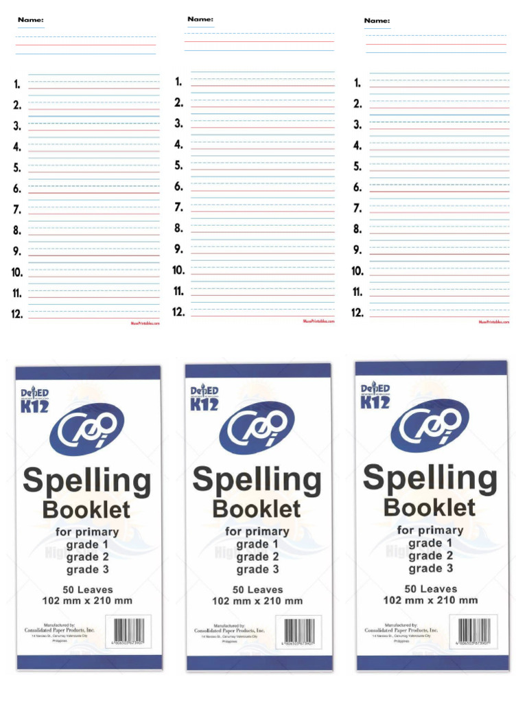Spelling Booklet PDF