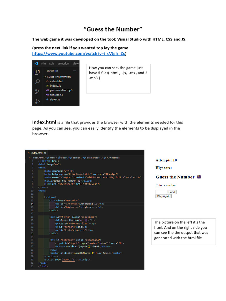 Guess The Number (3) CODIGOS DE PROGRAMACION | PDF | Html | World Wide Web