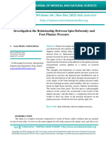 Investigation The Relationship Between Spin Deformity and Foot Plantar Pressure