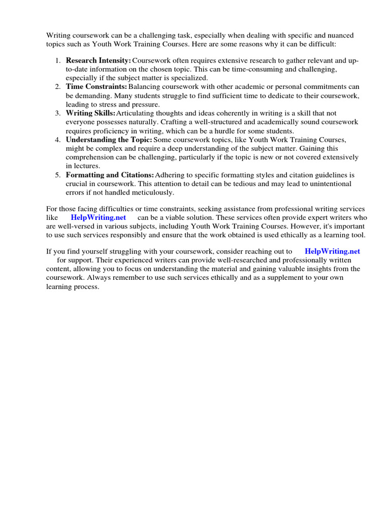 Youth Work Training Courses Pdf Educational Technology Learning