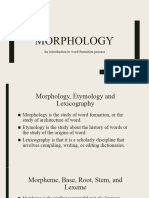 Introduction To Morphology