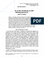 Swales, J.M. (1995) The Role of The Textbook in EAP Writing Research