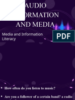 Audio Information and Media