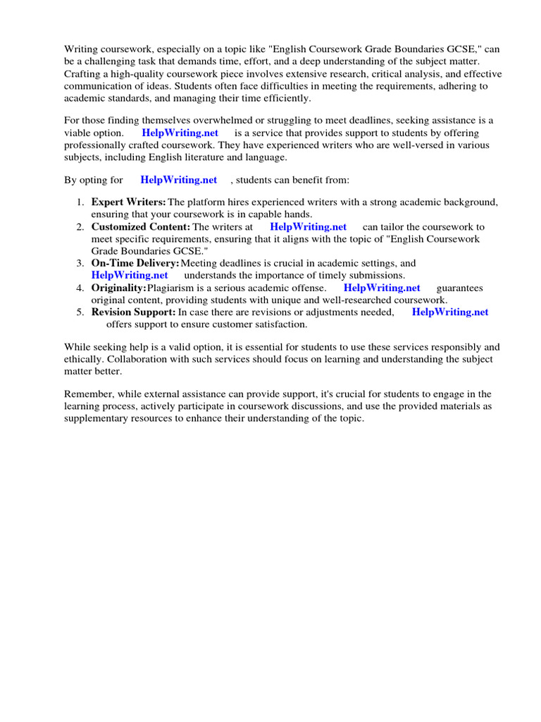 English Coursework Grade Boundaries Gcse | PDF | Vocational Education ...