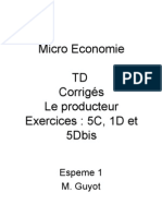 Micro > TD2 > Le Producteur CorrigÃ©s Exercices 5C, 1D 5Dbis