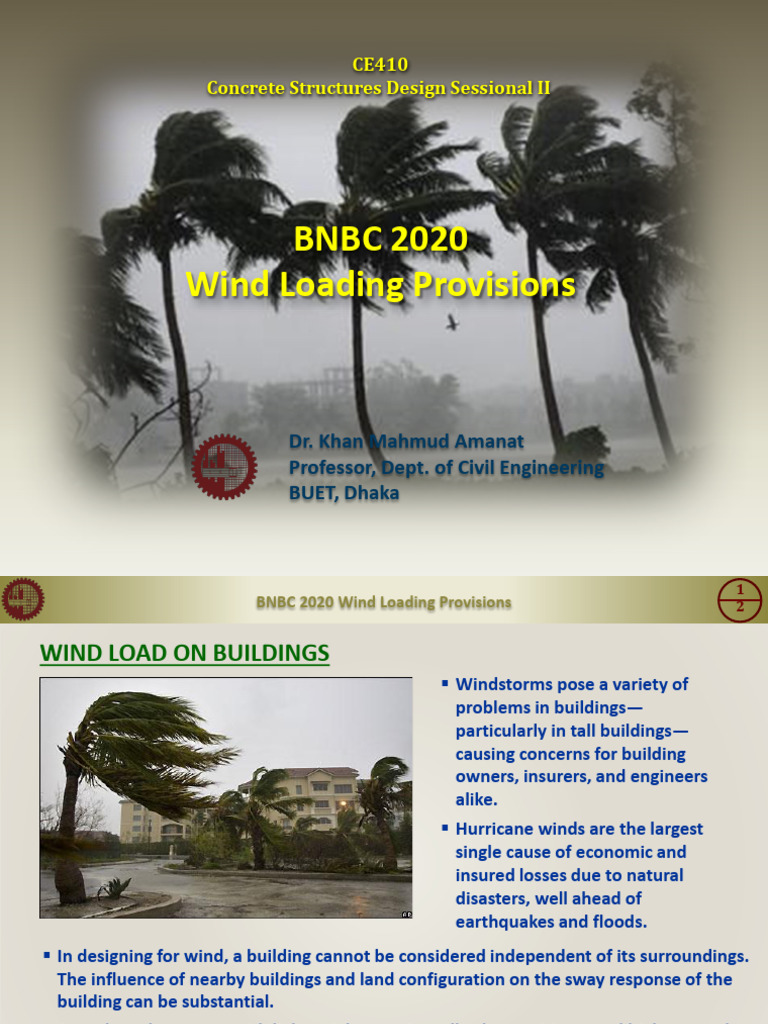 BNBC 2020 Wind Load Guidelines | PDF | Wind Speed | Fluid Dynamics