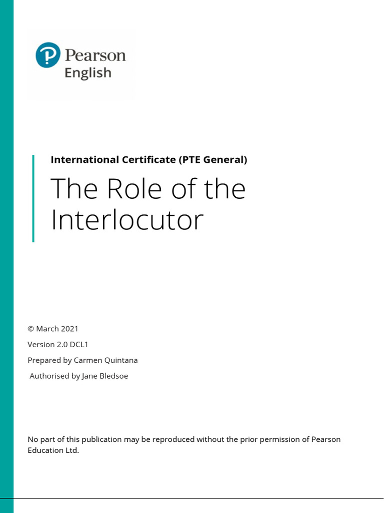 Interlocutor's Role in Speaking Tests | PDF | Human Communication