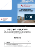 Academic Rules and Regulations For 6 Yr B.Tech Programe