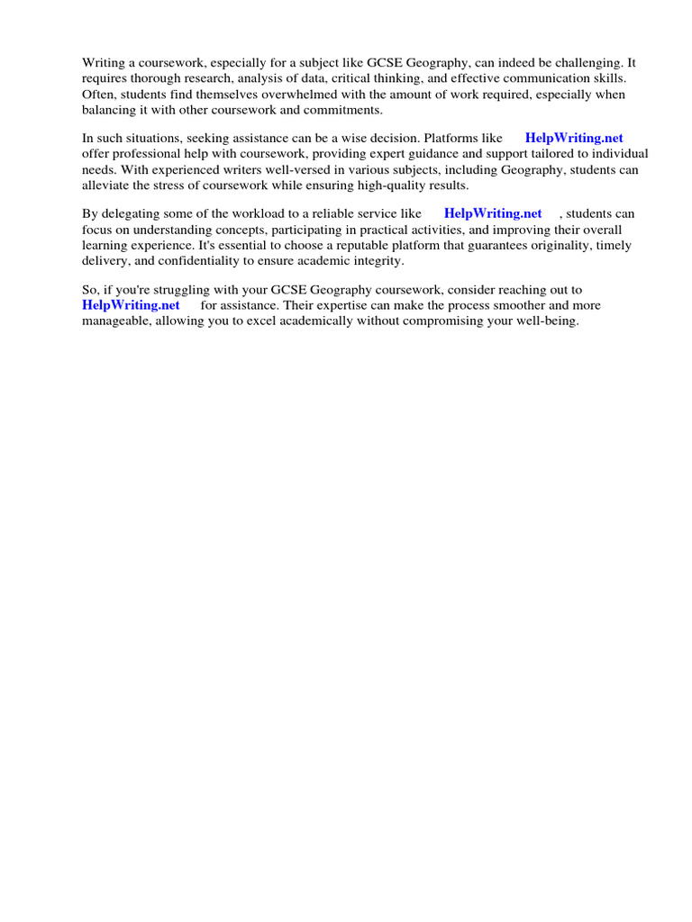 GCSE Geography Coursework Help | PDF | Tourism | Expert