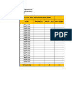 Daily Main Course Issue Sheet