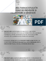 Seminar 9 Implicarea Farmacistului În Strategiile de Prevenţie Şi Promovare A Sanatatii