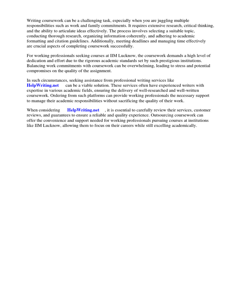 Iim Lucknow Courses For Working Professionals PDF Business