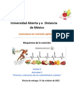 Universidad Abierta y A Distancia de México: Licenciatura en Nutrición Aplicada