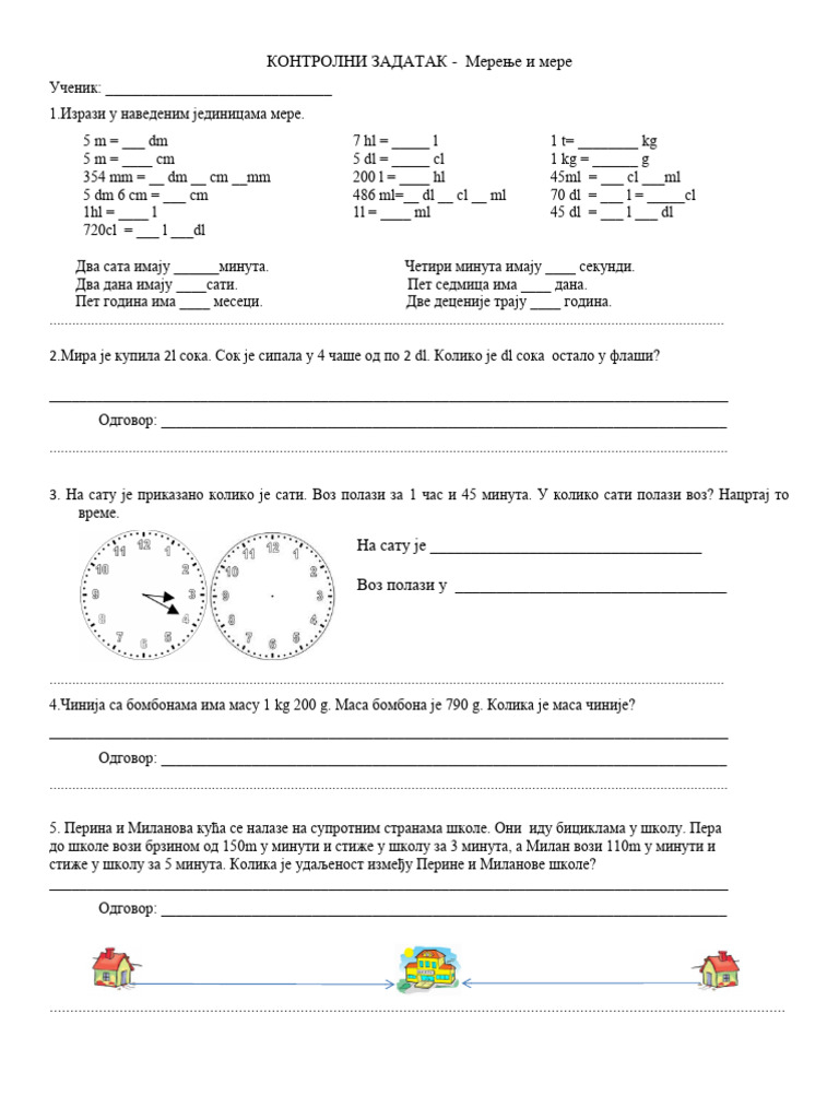 Matematika Mere I Merne Jedinice1 | PDF