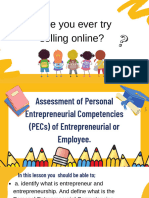 Assessment of Personal Entrepreneurial Competencies and Skills (PECs)