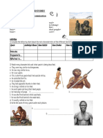 Unit 8. The Prehistory: Task 8.1 The Process of Hominization