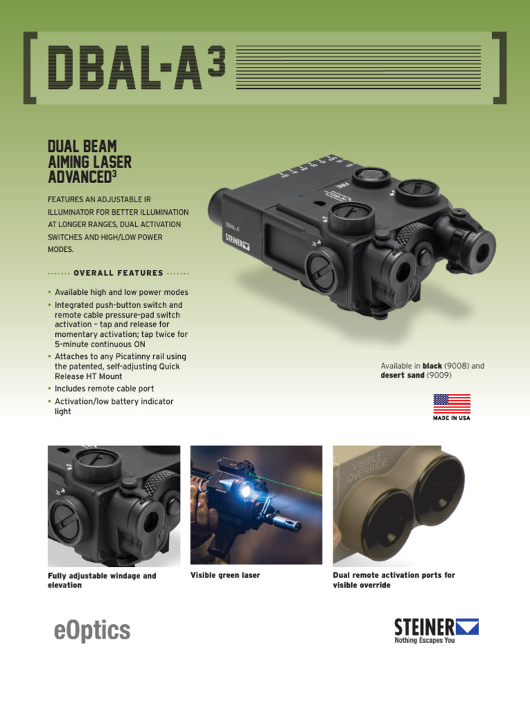 トイガン Steiner DBAL-A3 Model9008 OPEN BOX | Steiner DBAL-A3 Civilian Dual Beam Aiming Laser