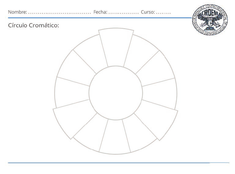 Circulo Cromatico para Colorear | PDF