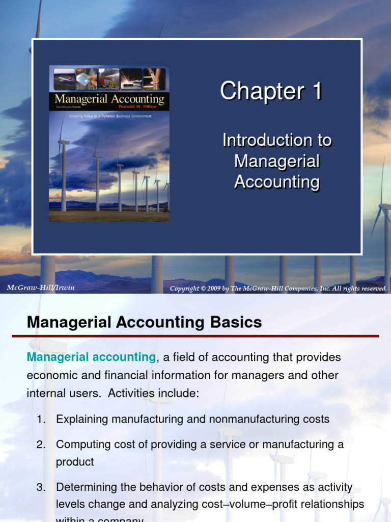 Topic 1 - Intro To Managerial Accounting | PDF | Accounting ...