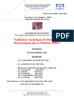 Validation Analytique de Dosage Du Bromazépam Par La Méthode HPLC - FALOUS Redouane