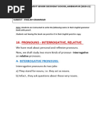 Interrogative and Relative Pronouns