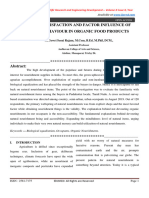 Customer Satisfaction and Factor Influence of Purchase Behaviour in Organic Food Products