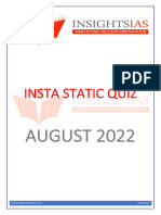INSTA August 2022 Static Quiz Compilation