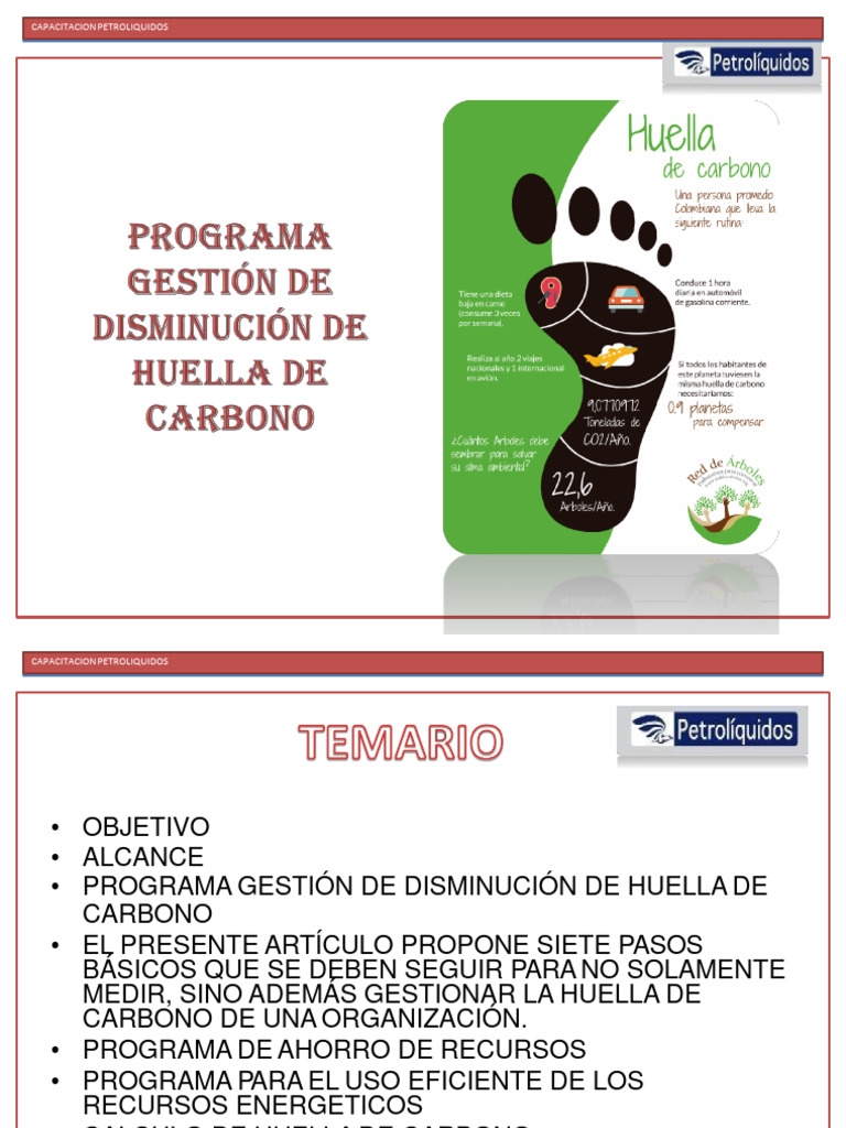 Gestión de Huella de Carbono en Empresas | PDF | Huella de carbono ...