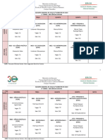 Quadro Semanal