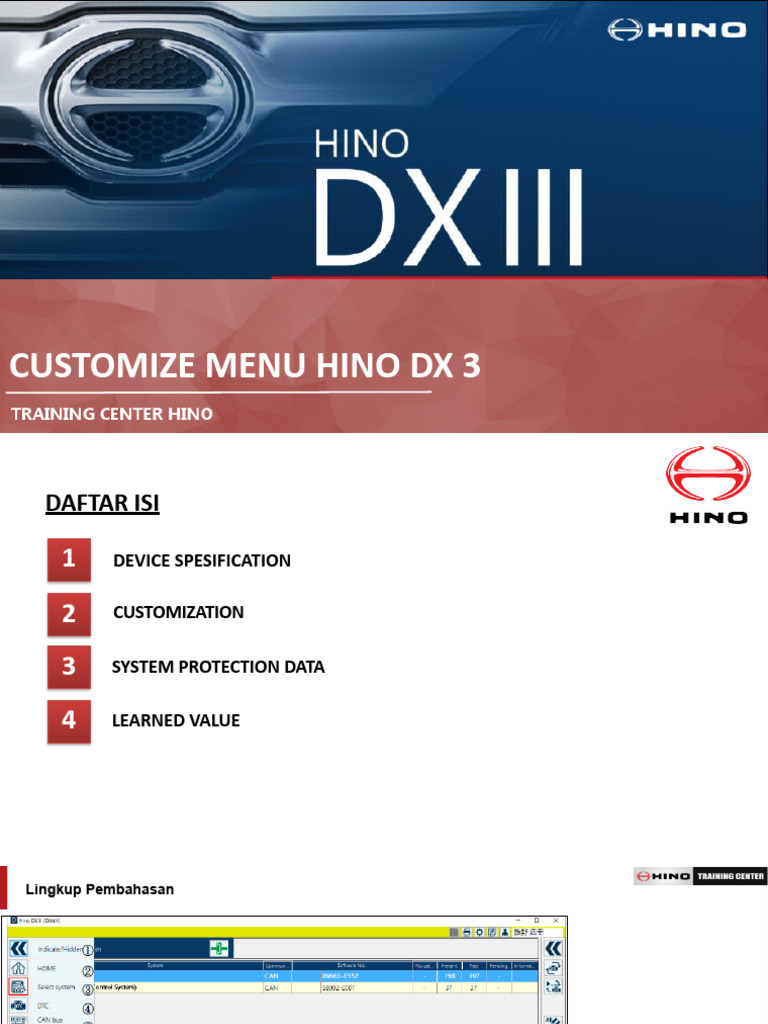 Panduan Kustomisasi Hino DX 3 | PDF