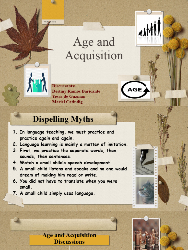 Age and Acquisition | PDF | Language Acquisition | Second Language ...