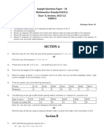 Mathematics Standard (Term-2) 2022 Set - 18