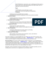 Gcse Statistics Coursework Checklist