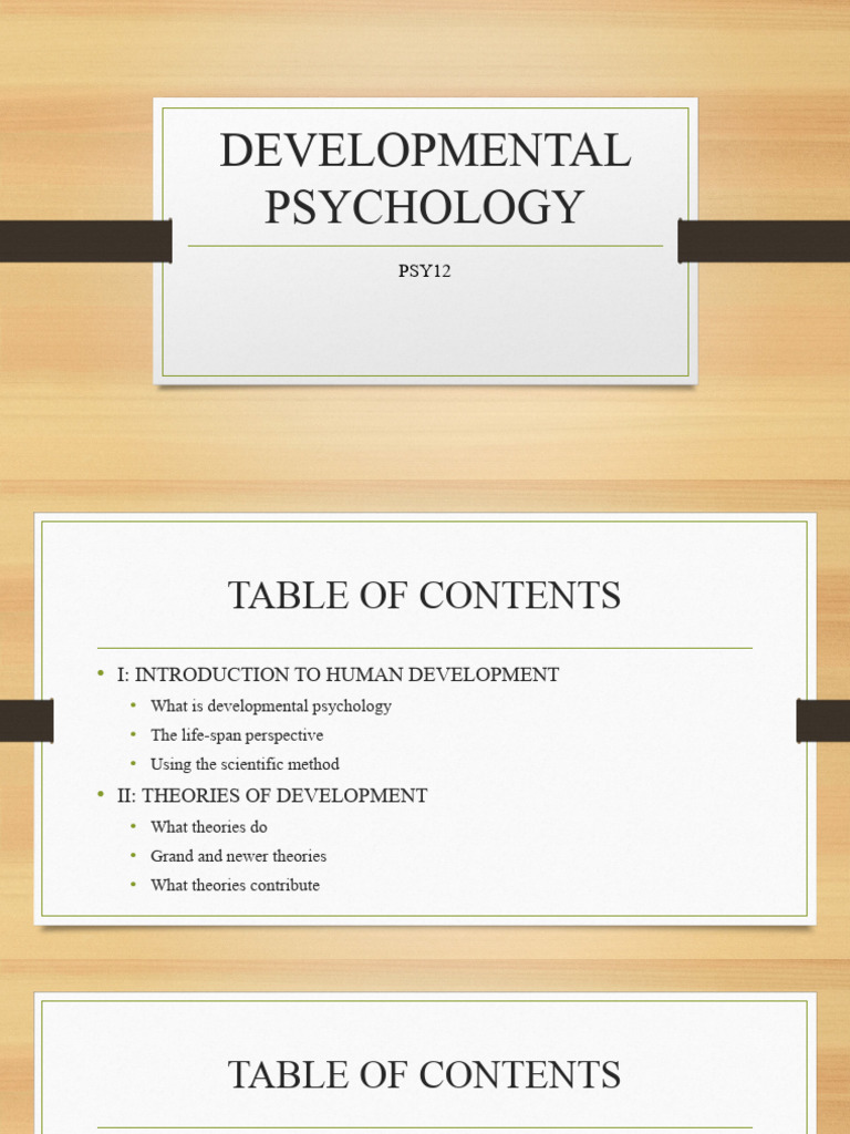 Overview of Developmental Psychology | PDF | Developmental Psychology ...