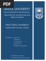 Structural Feasibility of Shenen Gibe Cultural Center at Jimma University