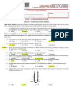 QUIZ NO.1 Hydrology and Hydraulics Finals Answer Key