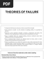 Theories of Failure Failure of Ductile Materials