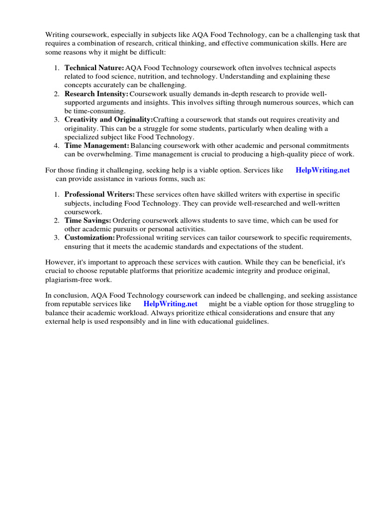 aqa-food-technology-coursework-examples-pdf