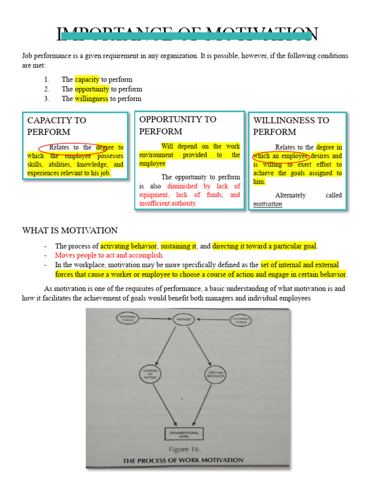 Understanding Motivation for Performance | PDF | Motivational | Motivation