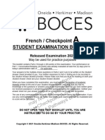 RE French Checkpoint A - Student Exam Booklet