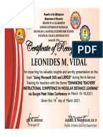 Cert. Sir Leo