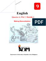 Eng9 Q4 Wk7 Mod1 Making-Generalizations-4th-Quarter-Final-Module v4